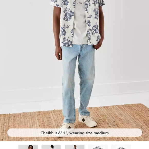 AE Tropical Button-Up Resort Shirt Size Sml - Picture 6 of 6